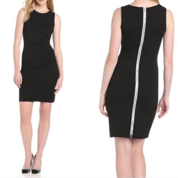 Kenneth Cole New York Dresses & Skirts - Kenneth Cole Black Sleeveless Ruched Tank Style Fitted Dress